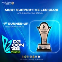 Most Supportive Leo Club - 1st Runner-Up